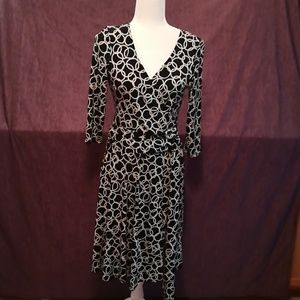 Black and White Wrap dress